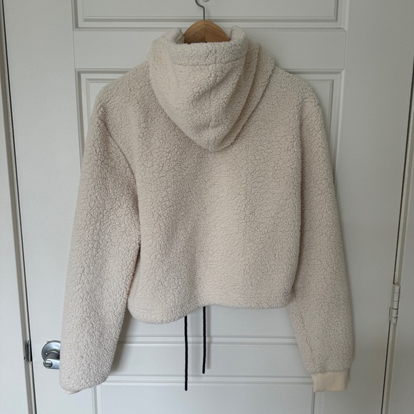 FILA MTN Adam ecru Sherpa crop hoodie - Picture 4 of 5